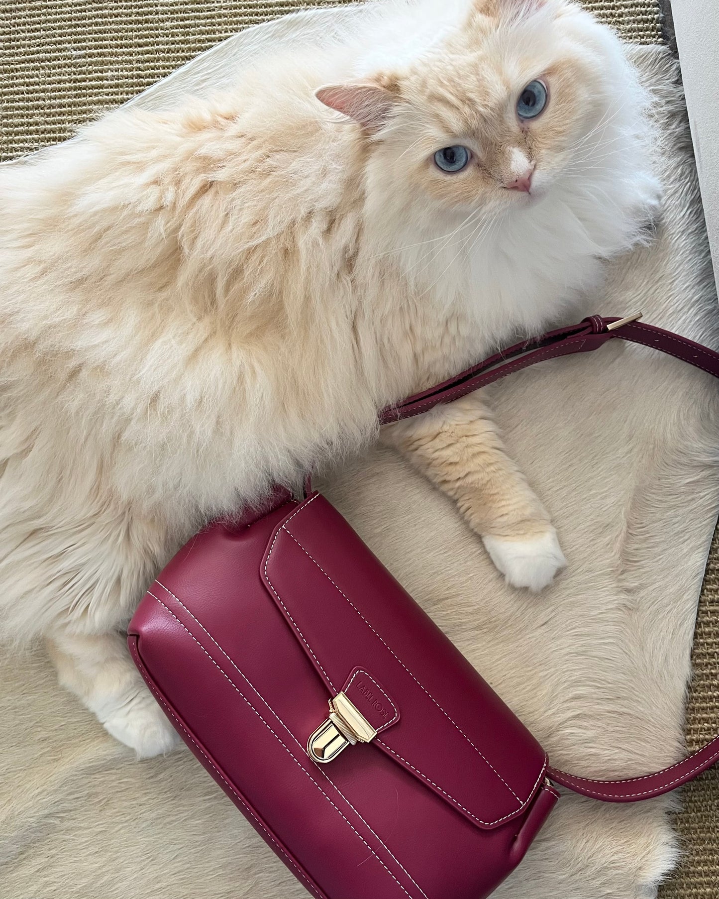 Bolso de hombro GWYNETH - CEREZA