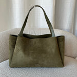 IVORY SUEDE Shoulder Bag - SAGE GREEN