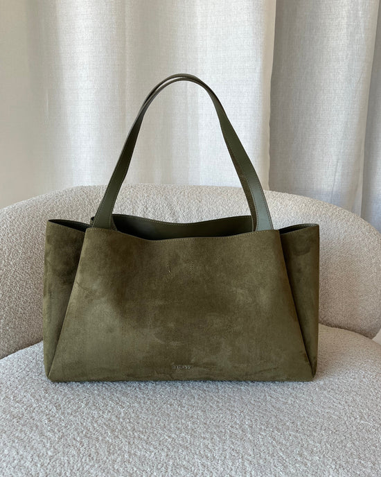 IVORY SUEDE Shoulder Bag - SAGE GREEN