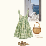 Bolso de paja SEASHELL - BEIGE