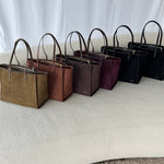 Bolso de hombro MELISSA BIG SIMILSUEDE - DARK BROWN