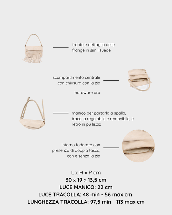 MEREDITH Shoulder Bag - BEIGE