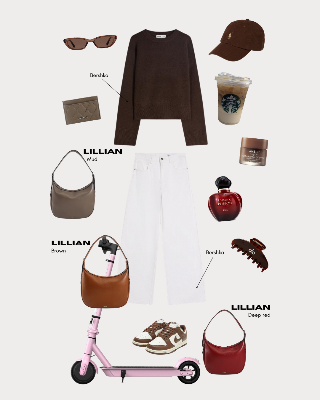 Bolso de hombro LILLIAN - ROJO INTENSO
