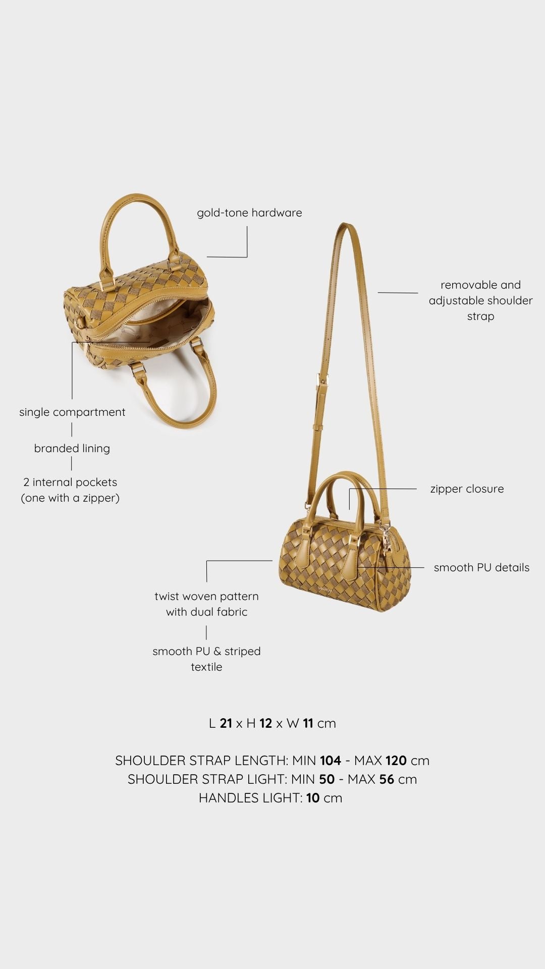 Borsa a mano TWIST- KHAKI