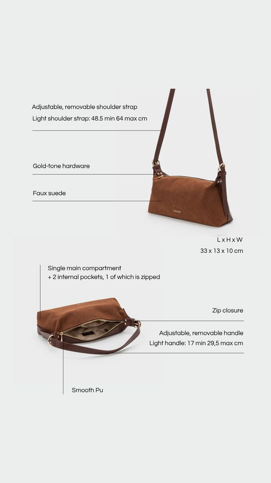 Borsa a spalla DUA - BROWN
