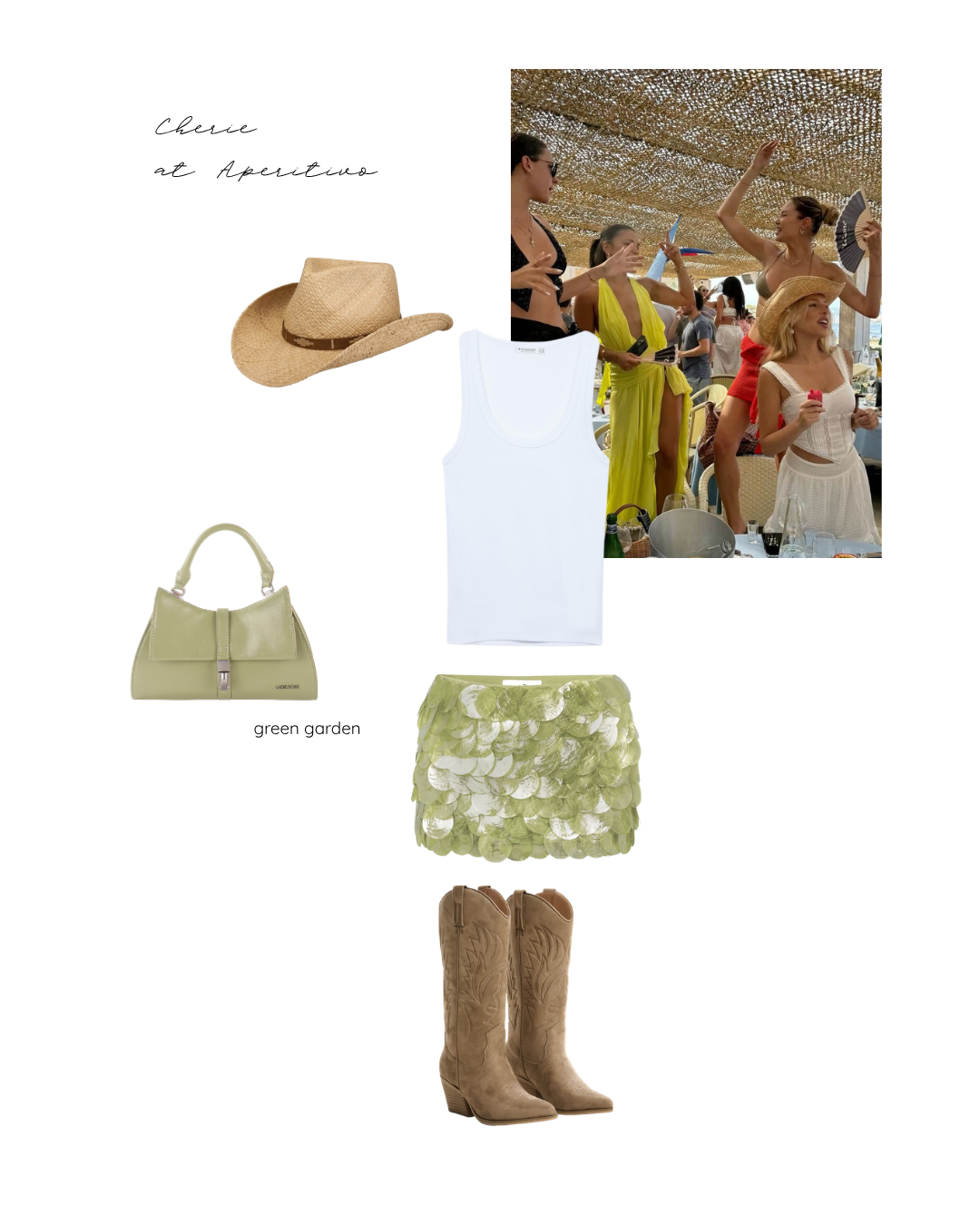 Borsa a mano CHERIE- GREEN GARDEN