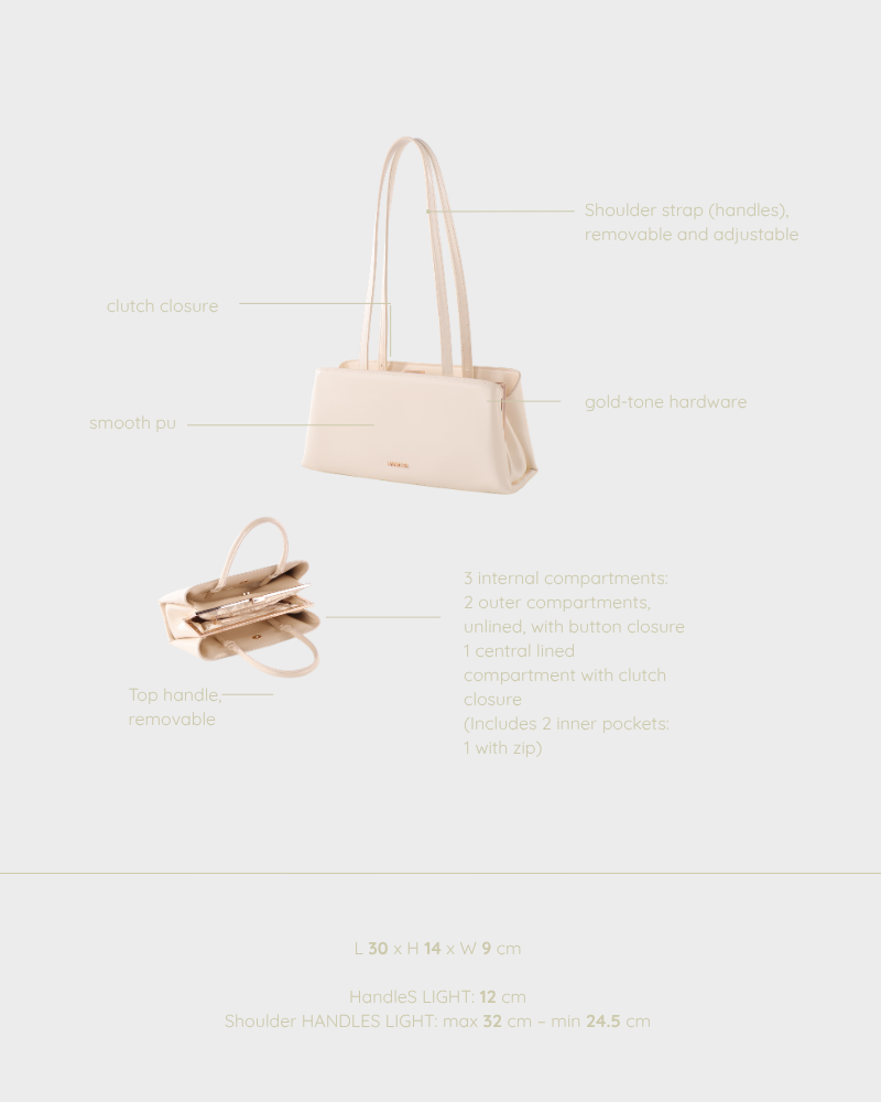 Borsa a mano PEARL- CREAM PEARL