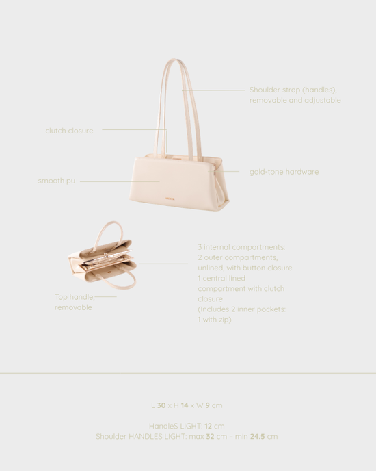 Borsa a mano PEARL- CREAM PEARL