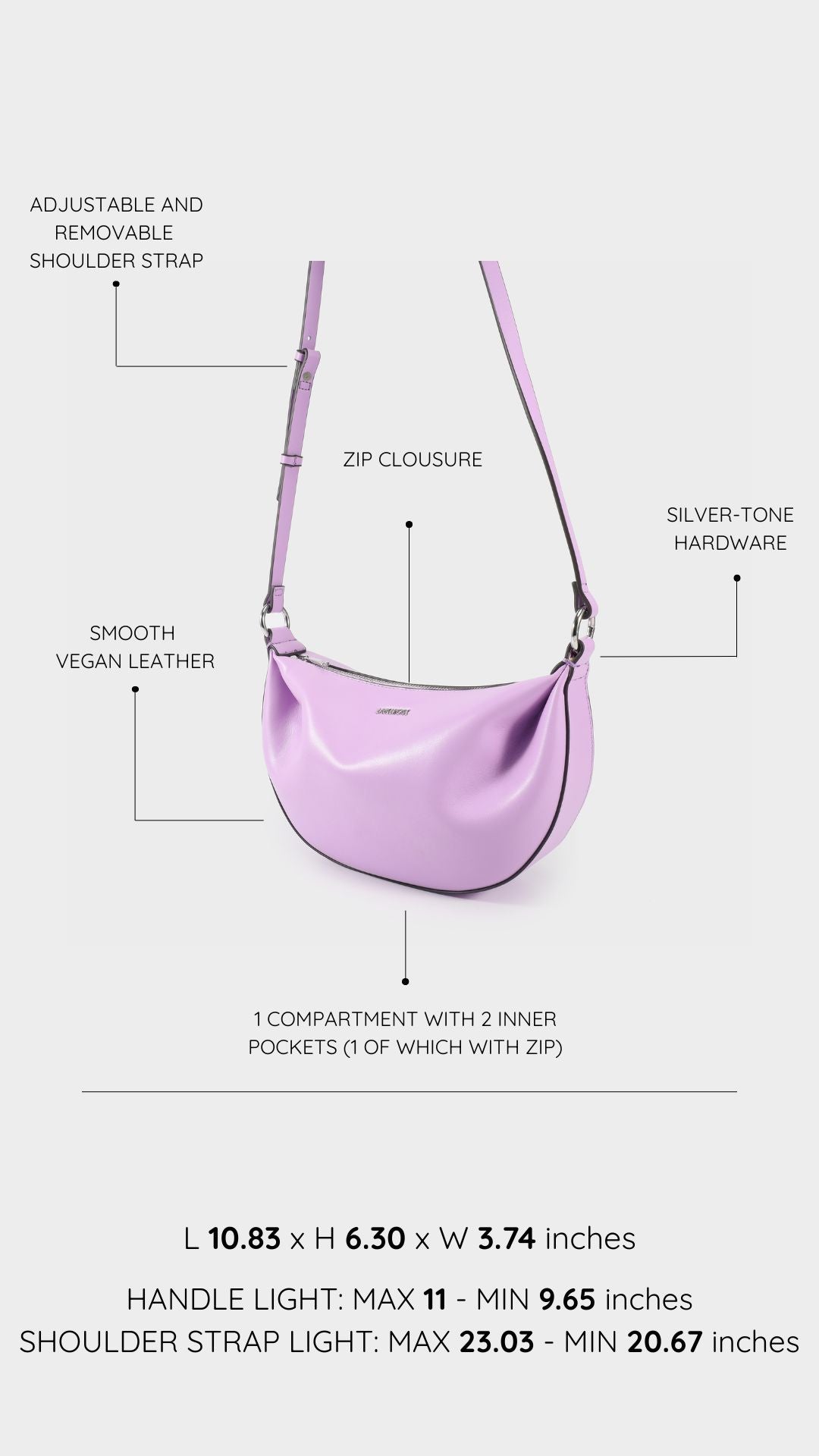 Borsa a spalla ARYA - LILAC