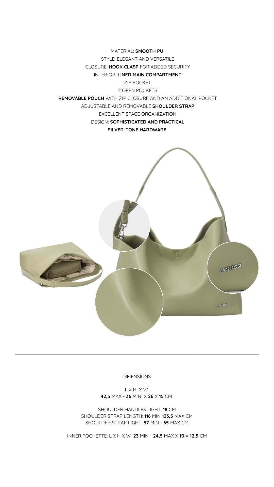 Shopper bag RUBY - GREEN