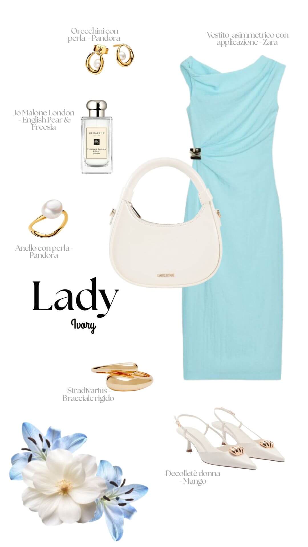 Mini bag a mano LADY - IVORY
