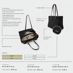 Borsa a spalla MELISSA BIG SIMILSUEDE - BLACK GOLD