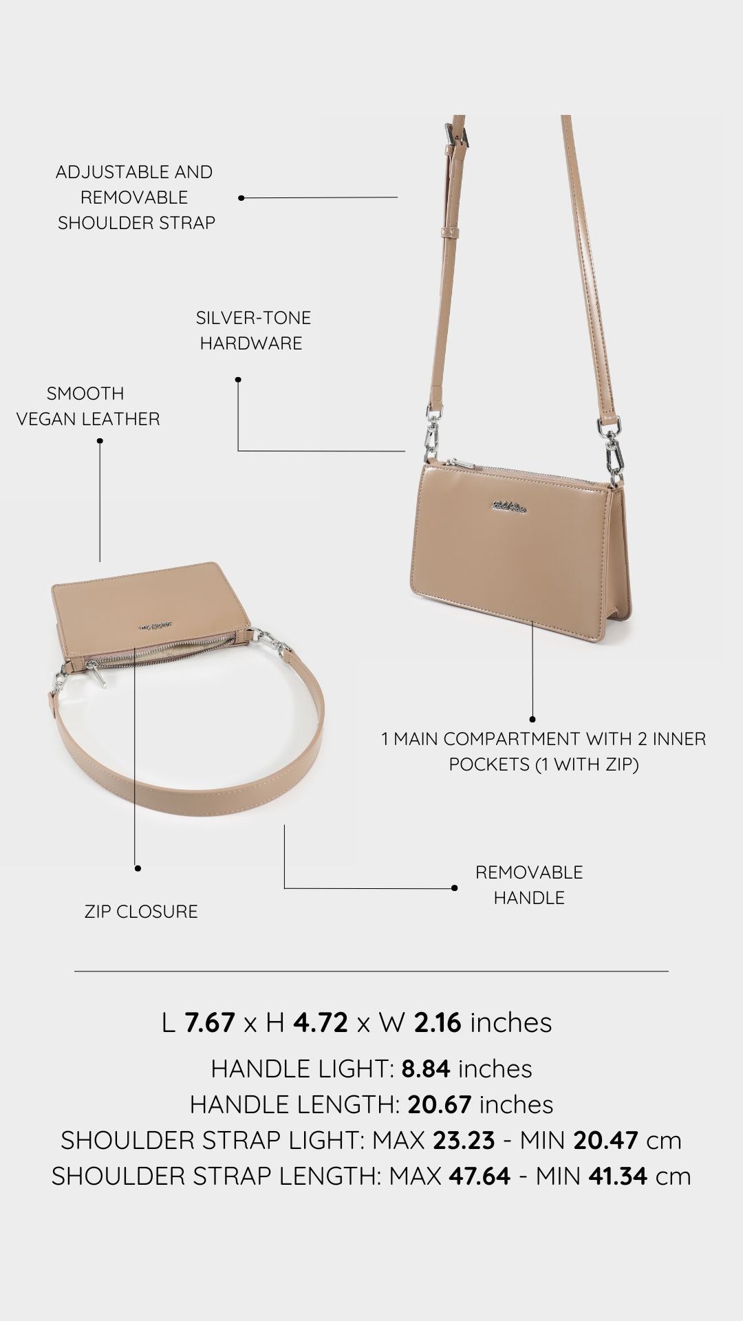 MILLIE Shoulder Bag - BEIGE