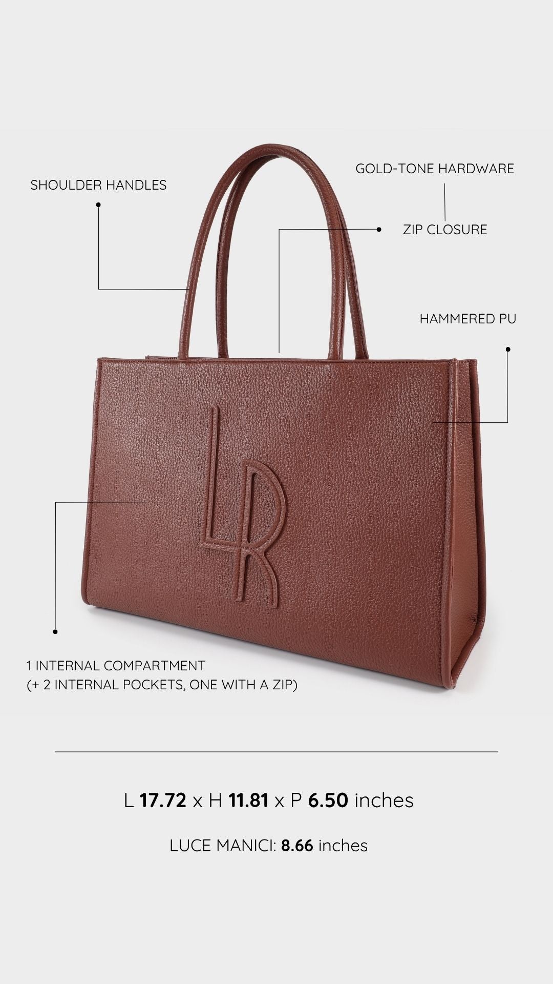 Borsa a spalla in similpelle FREYA - MAUVE