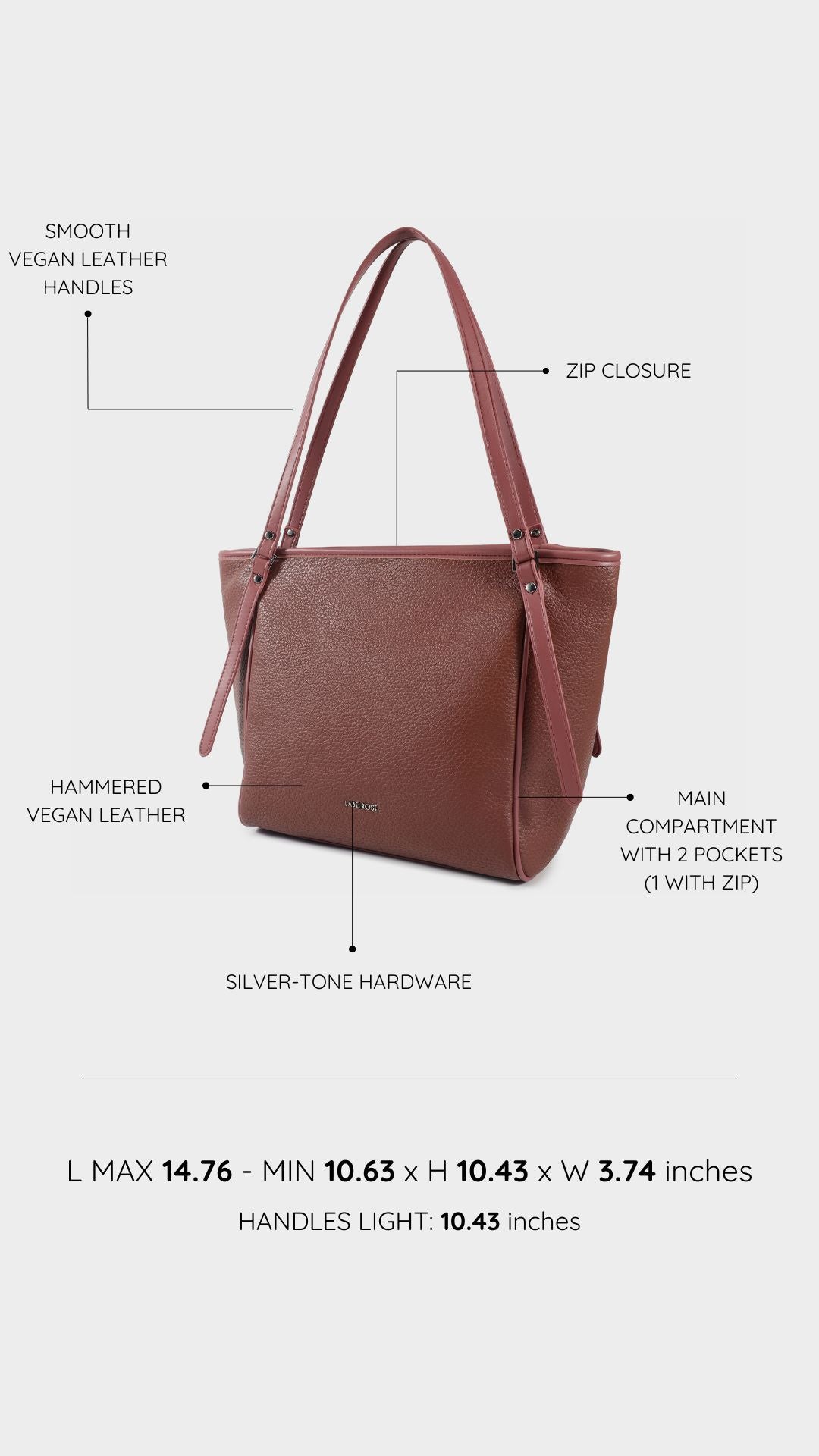 Borsa a spalla CRI - MAUVE