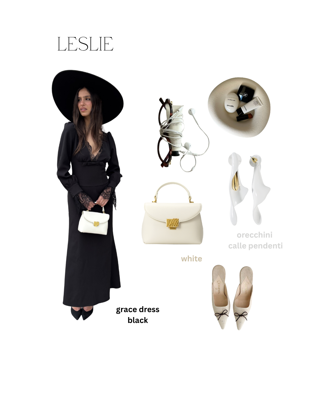 Borsa a mano LESLIE - WHITE