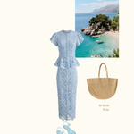 Bolso de rafia SUNRAY - BEIGE