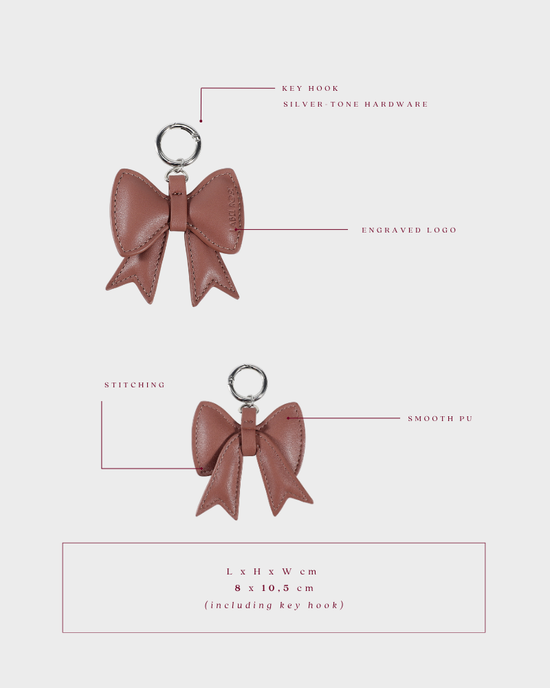 Portachiavi fiocco LR - MOCHA PINK