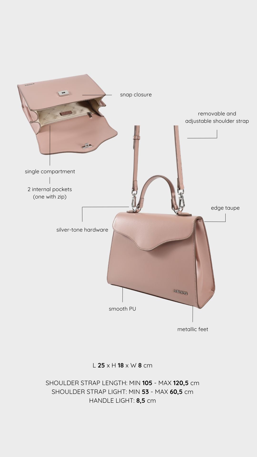 Borsa a tracolla ISABEL - PINK