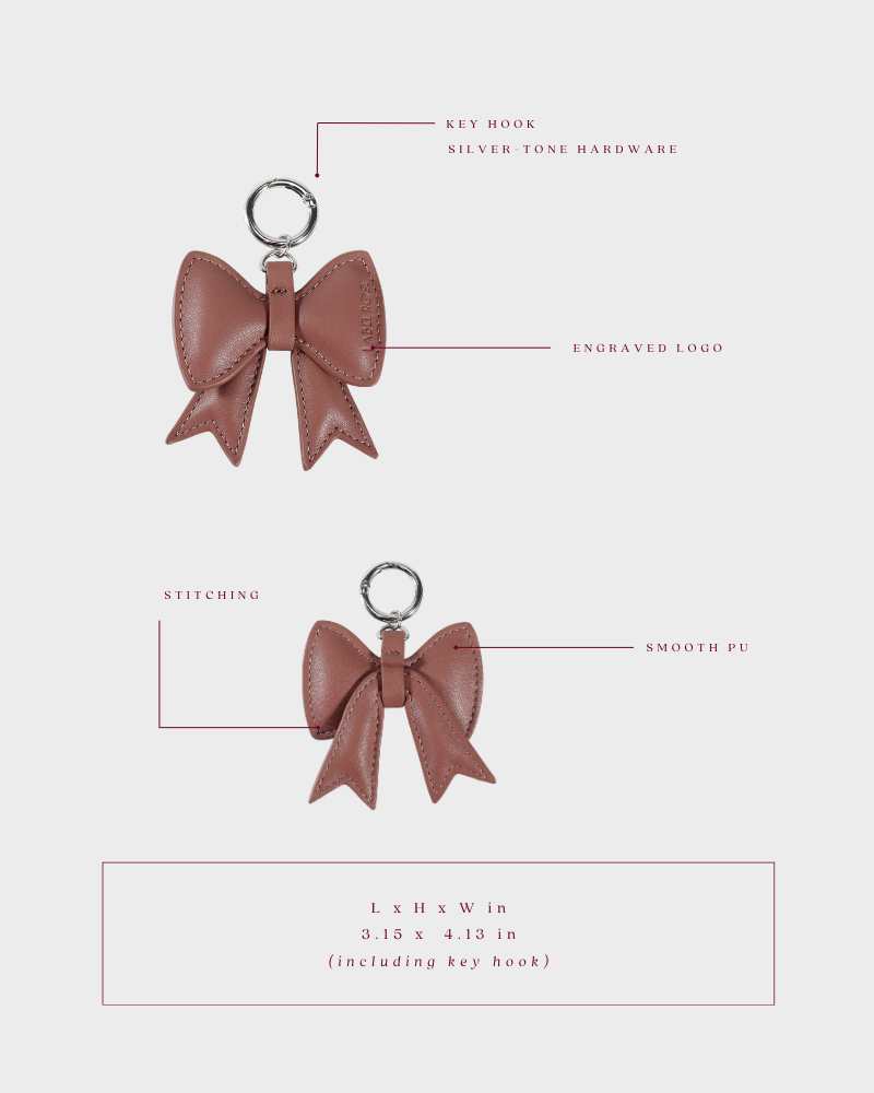 Portachiavi fiocco LR - MOCHA PINK