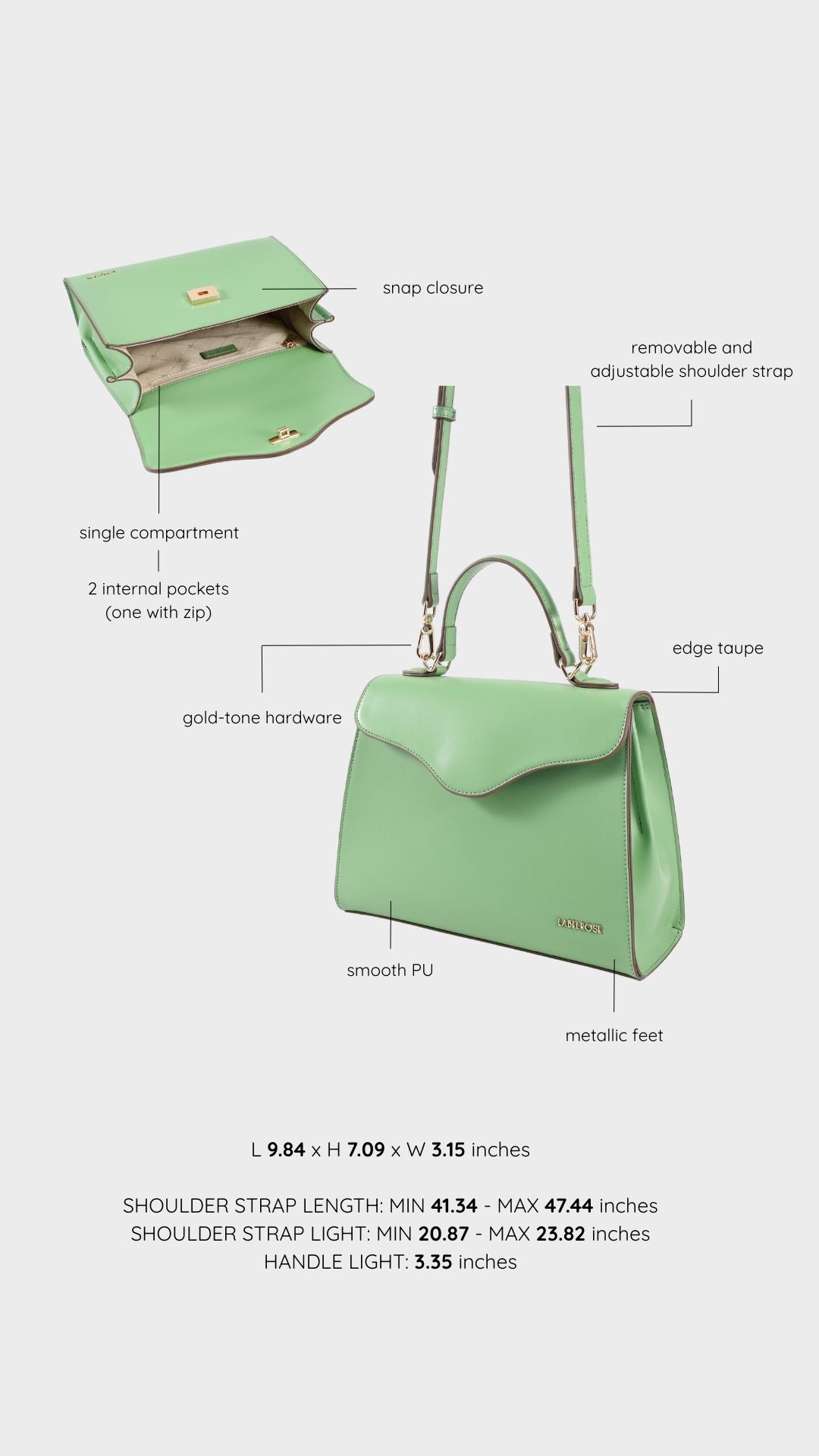 ISABEL shoulder bag - GREEN
