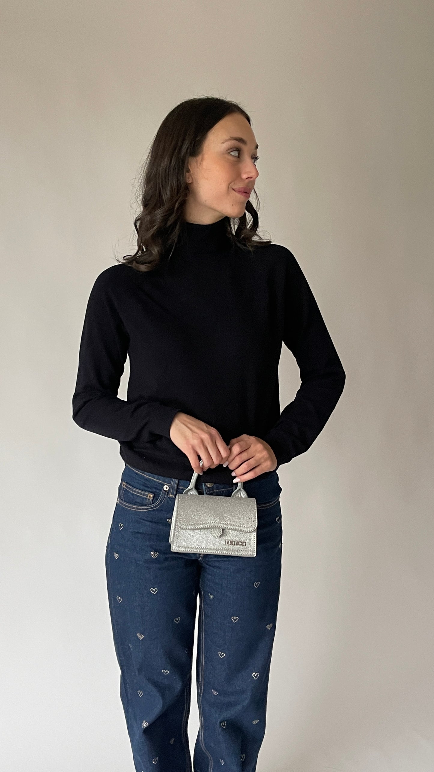 Bolso mini PAIGE MINI LE - PLATEADO