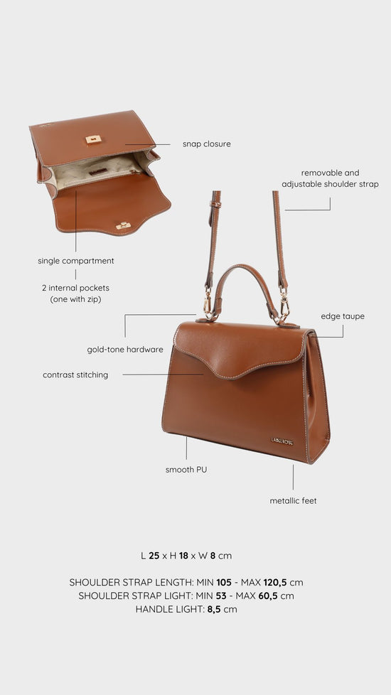 Borsa a tracolla ISABEL - BROWN