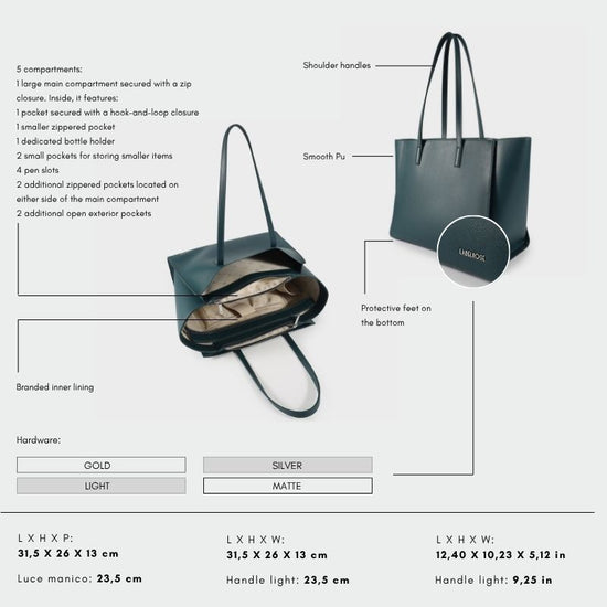 MELISSA BIG Shoulder Bag - DARK FOREST