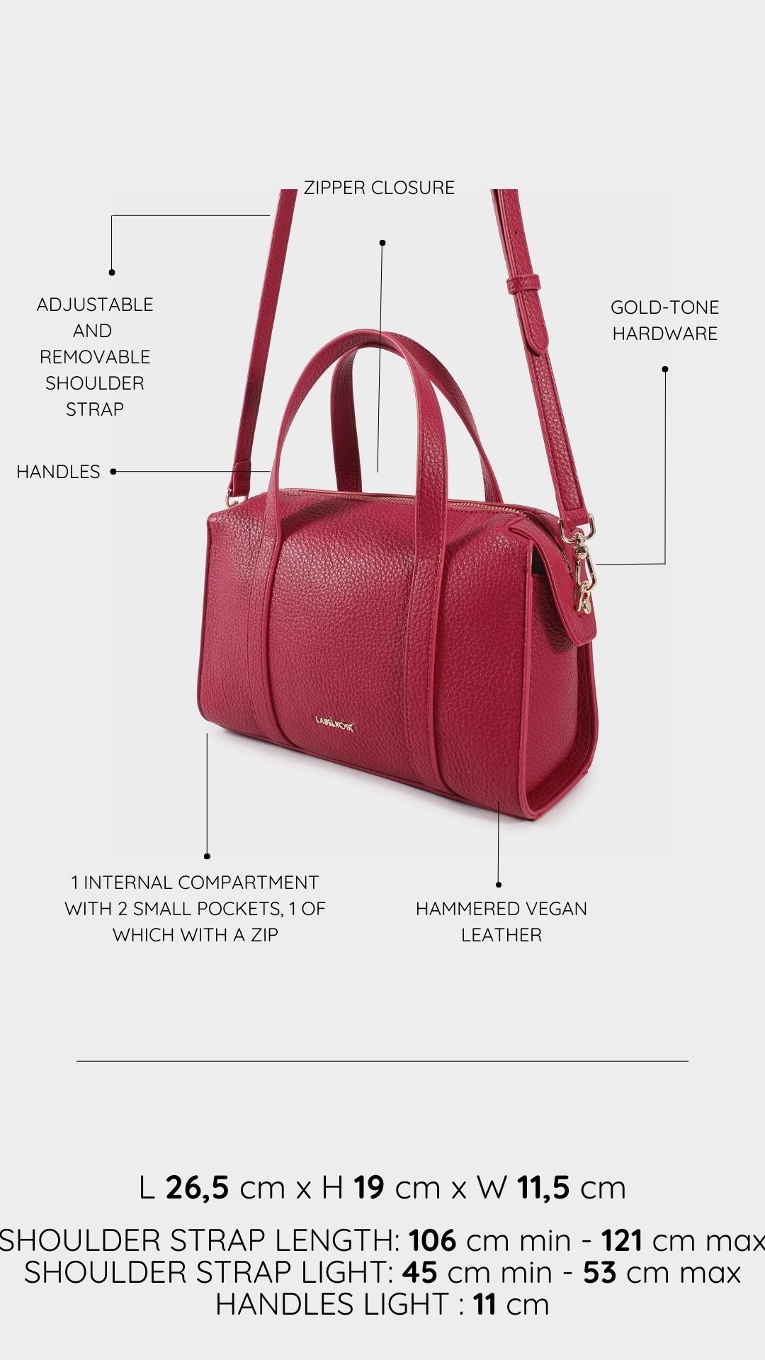 Borsa bauletto ELLEN - MAGENTA