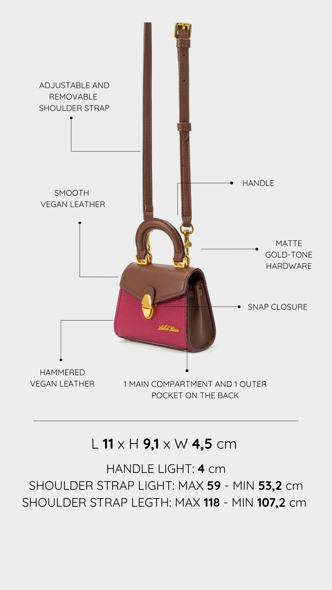 Mini bag KITTY - CHERRY