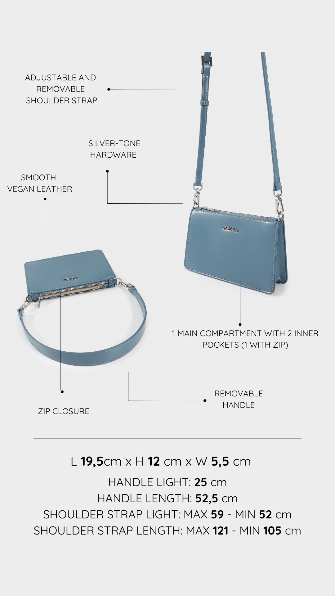 Borsa a spalla MILLIE - BLUE JEANS