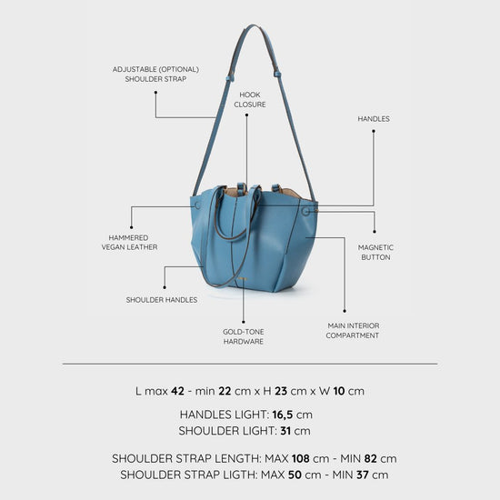 Borsa a spalla SCARLETT SMALL - AZZURRO