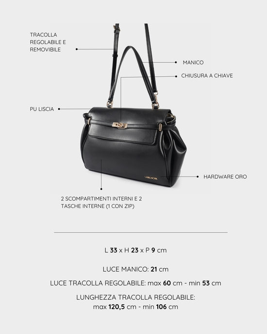 Borsa a tracolla QUINN- NERO