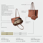 Borsa a spalla MELISSA BIG SIMILSUEDE - CARAMEL