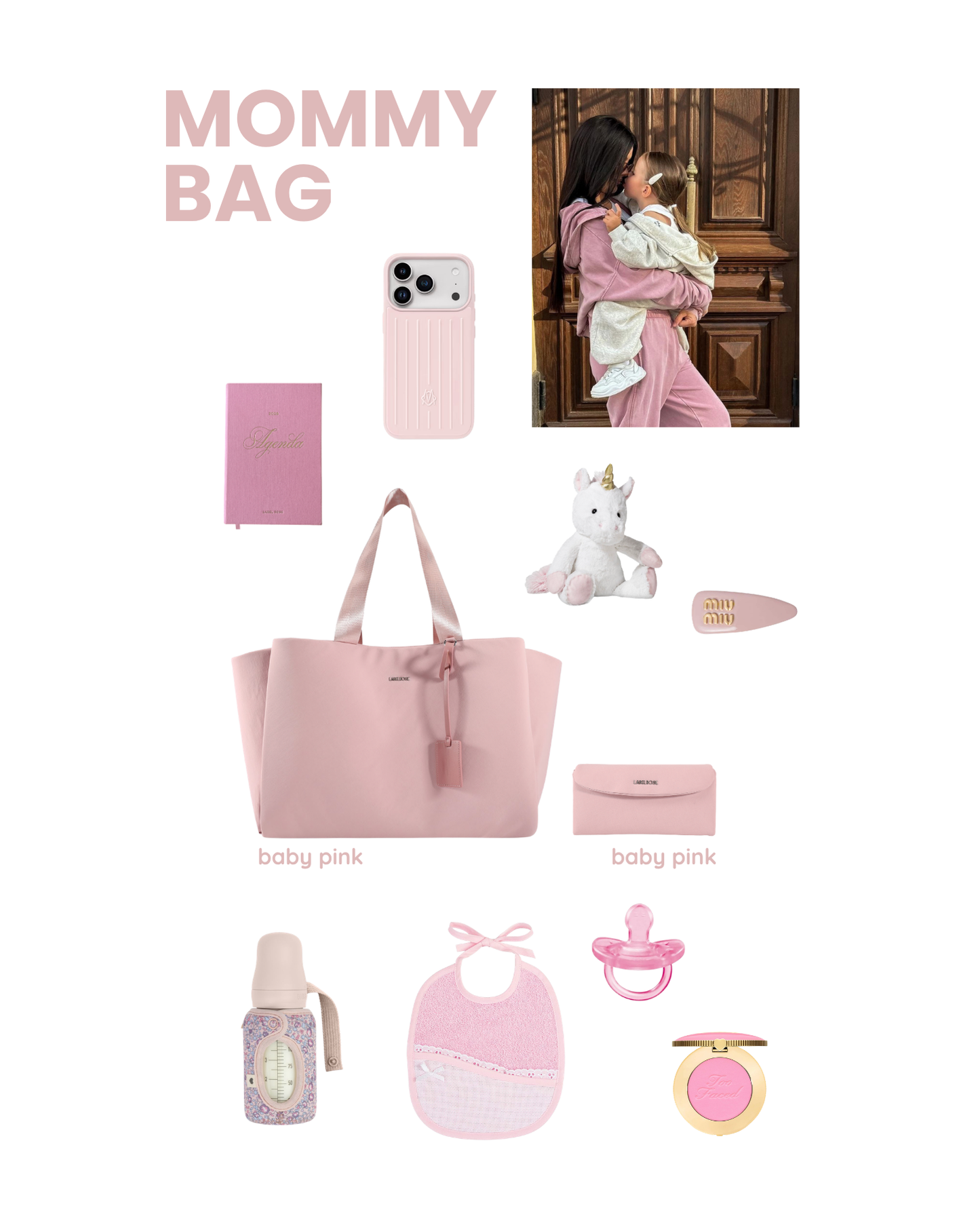 Borsa organizer MOMMY BAG - BABY PINK