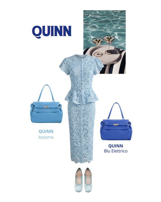 Bolso bandolera QUINN - AZUL CLARO