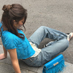 GRACE LONG LE Shoulder Bag - TURQUOISE