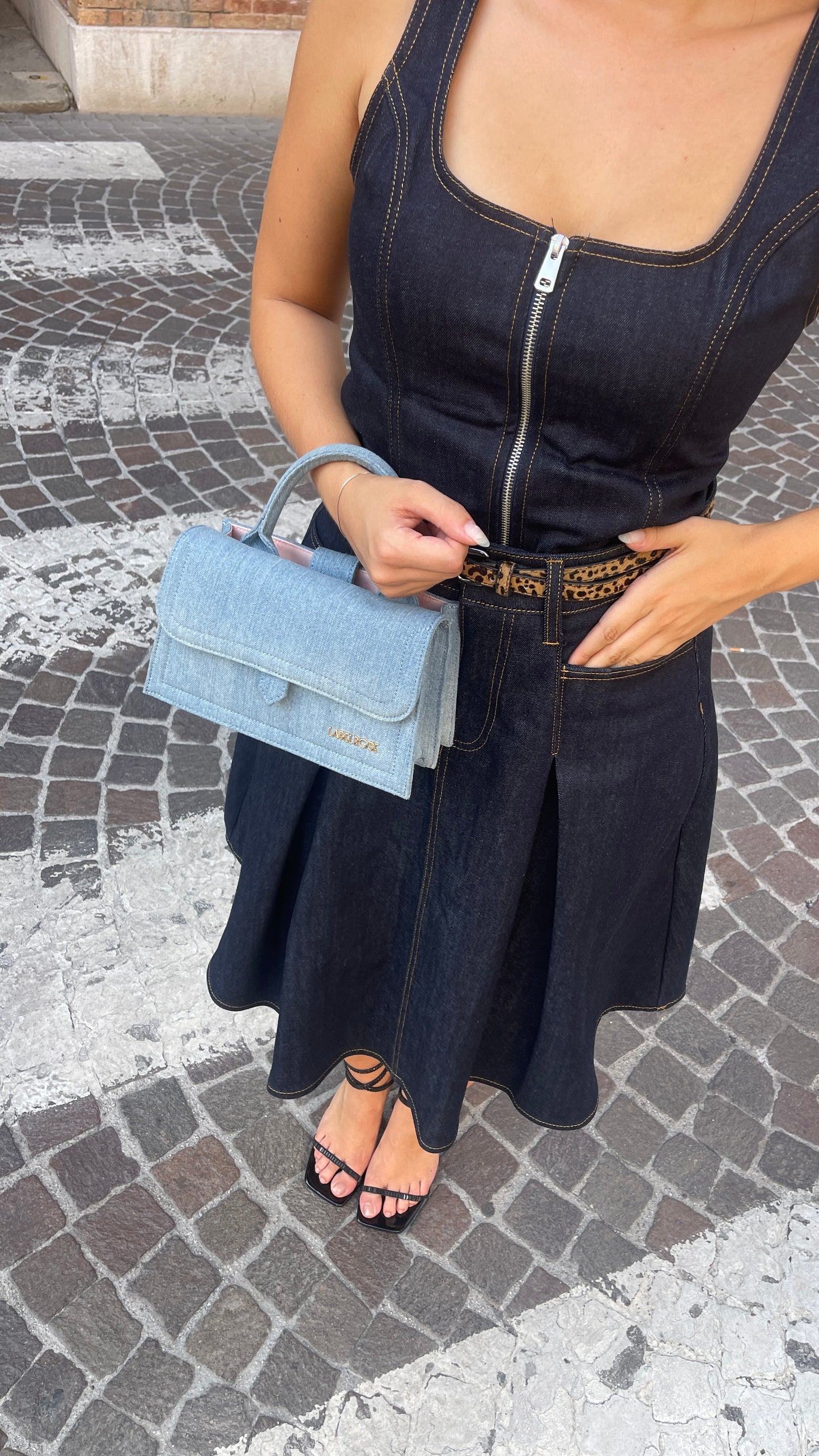 Borsa a mano PAIGE DENIM LE - AZZURRO