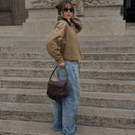 Bolso de hombro MEREDITH - MARRÓN