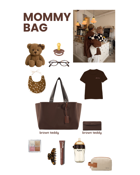 Borsa organizer MOMMY BAG - BROWN TEDDY