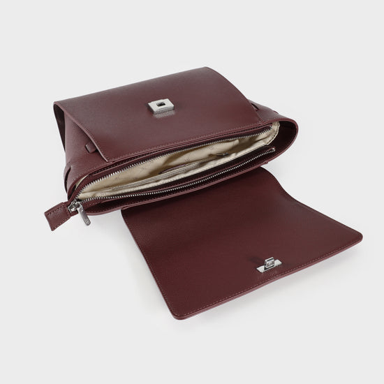 Borsa a mano AIDA - BURGUNDY