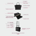 AIDA Handbag - BLACK SILVER