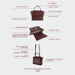 Bolso de mano AIDA - BURDEOS