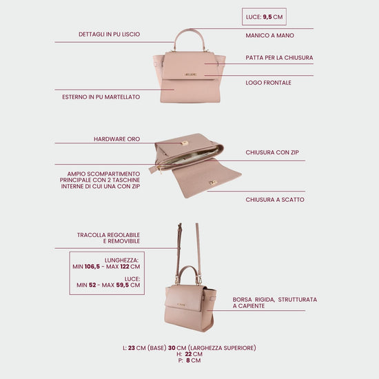 AIDA Handbag - POWDER PINK