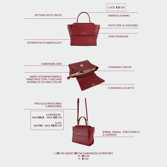 Borsa a mano AIDA - RED