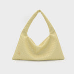 Borsa a spalla ANYA intrecciata - BUTTER YELLOW