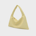 Borsa a spalla ANYA intrecciata - BUTTER YELLOW