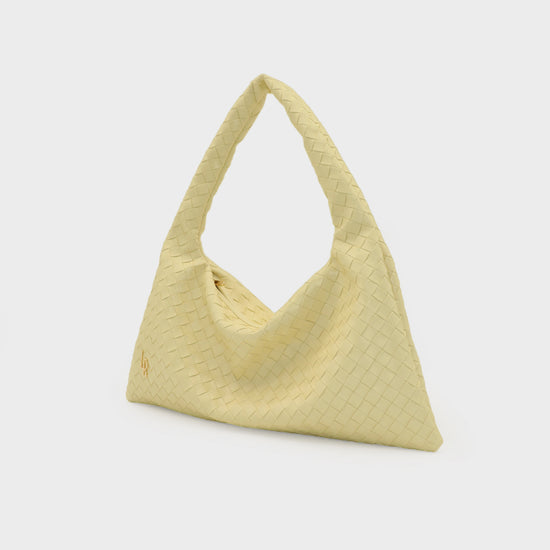 Bolso de hombro ANYA trenzado - AMARILLO MANTEQUILLA