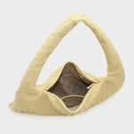 Borsa a spalla ANYA intrecciata - BUTTER YELLOW