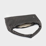 ANYA Braided Shoulder Bag - BLACK SILVER